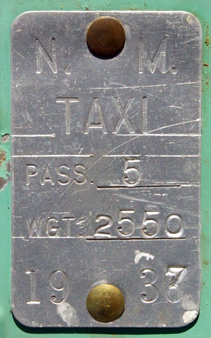 New Mexico Taxi License Plates